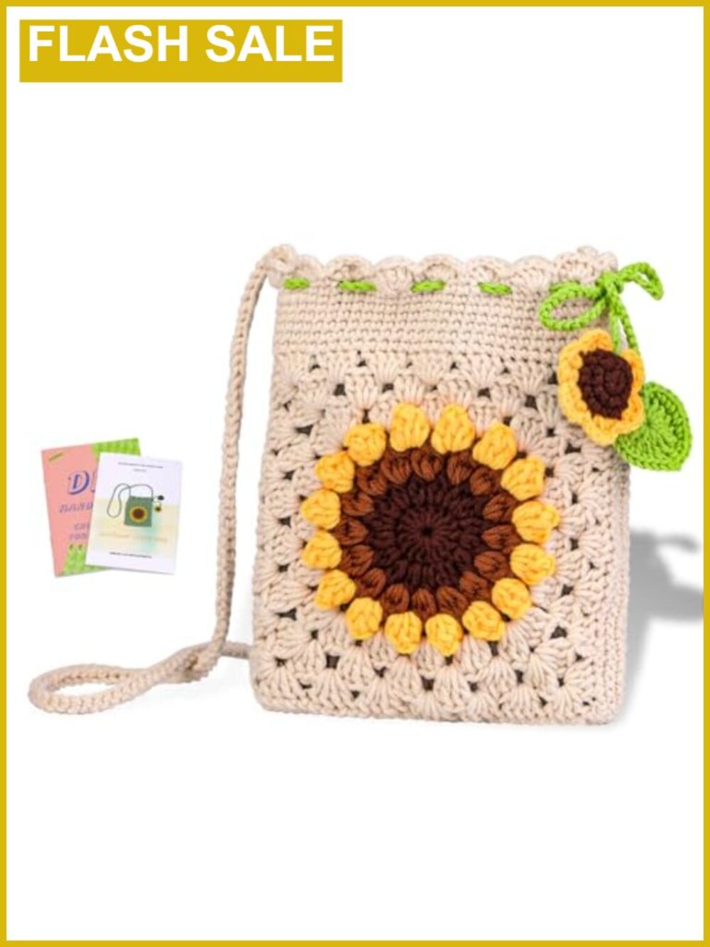 Crochet Starter Kit Phonebag Beginner Set with Yarn Hooks